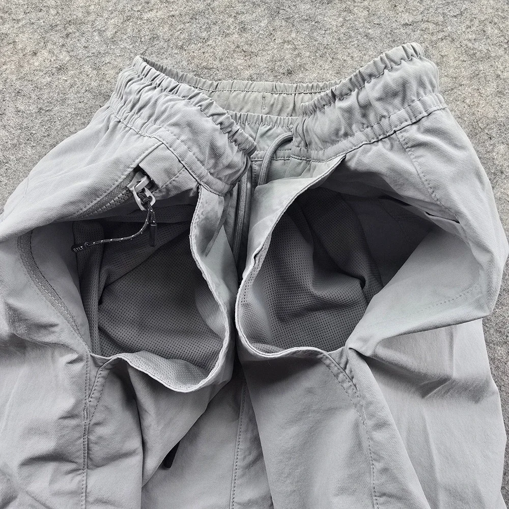 BYLT Premium Basics Active Shorts Mens XXL Grey Lined TrainingvZipper Pockets